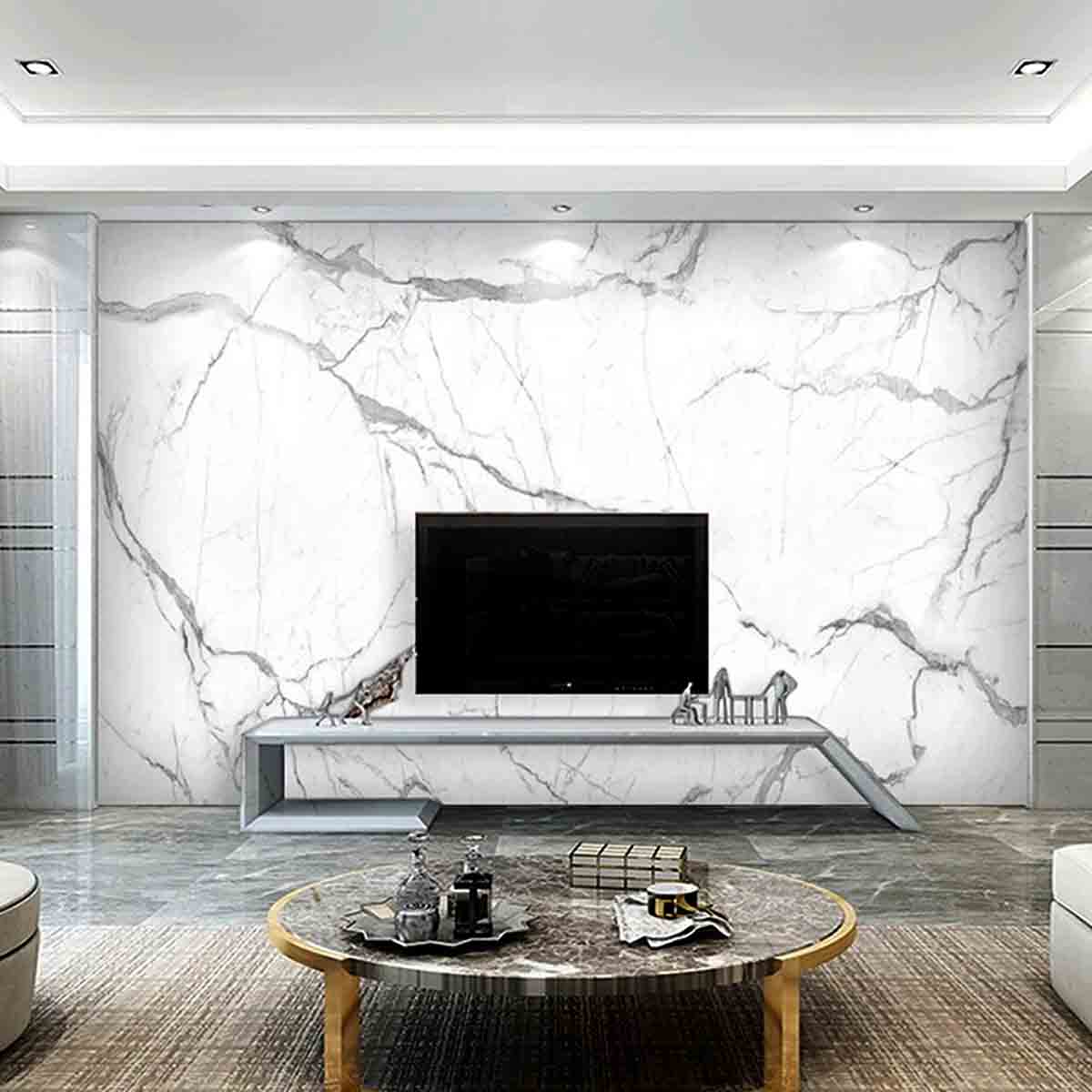 Gray Marble Self Adhesive Wallpaper